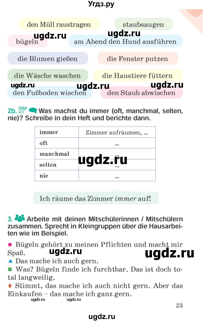 ГДЗ (Учебник) по немецкому языку 6 класс Зуевская Е.В. / часть 2. страница / 23