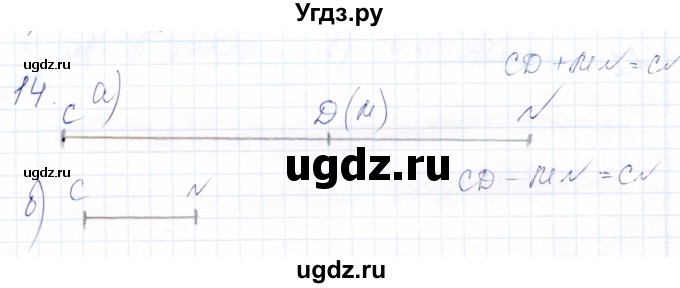 ГДЗ (Решебник) по математике 5 класс (рабочая тетрадь) Бурмистрова Е.Н. / часть 1 / номер / 14