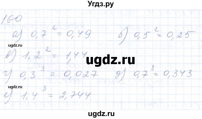 ГДЗ (Решебник) по математике 5 класс (рабочая тетрадь) Бурмистрова Е.Н. / часть 2 / номер / 160