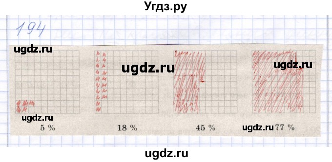 ГДЗ (Решебник) по математике 5 класс (рабочая тетрадь) Бурмистрова Е.Н. / часть 2 / номер / 194