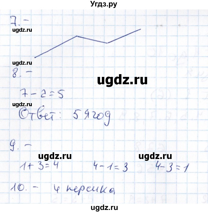 ГДЗ (Решебник 2019) по русскому языку 1 класс (Тематический контроль (математика, русский)) В.Т. Голубь / математика / числа от 1 до 10. нумерация / Вариант 1(продолжение 2)