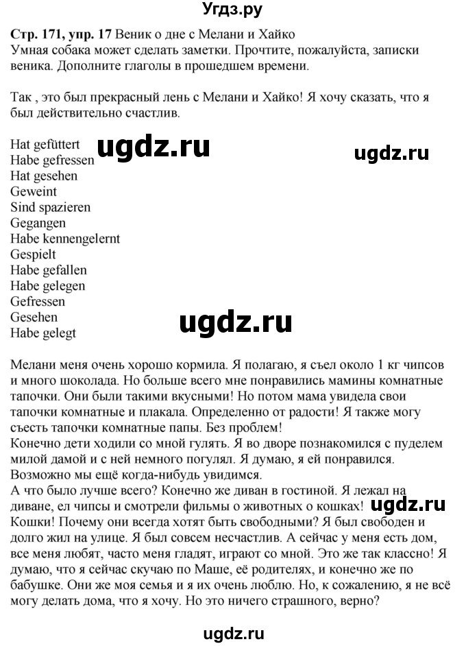 ГДЗ (Решебник к учебнику Wunderkinder Plus) по немецкому языку 6 класс Радченко О.А. / страница / 171