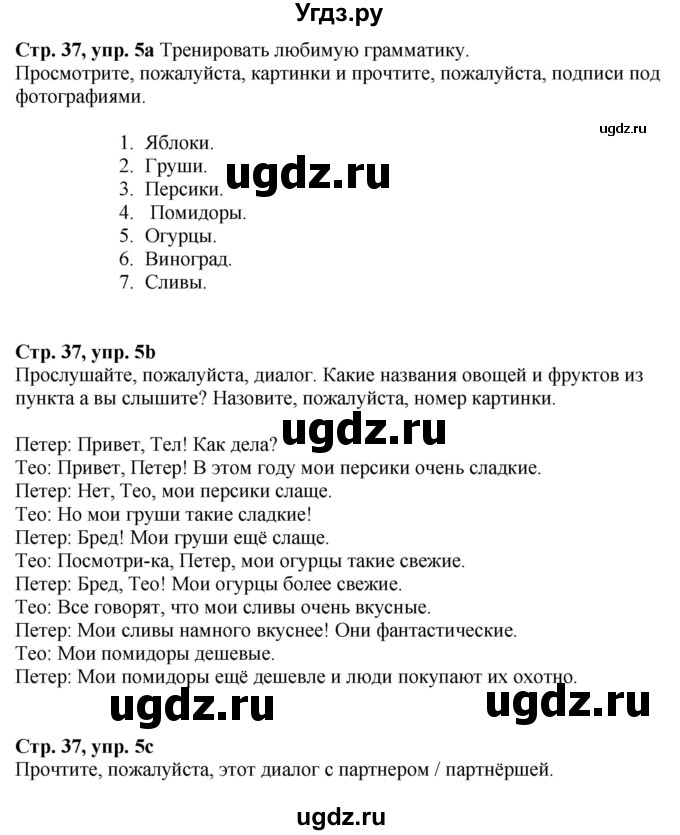 ГДЗ (Решебник к учебнику Wunderkinder Plus) по немецкому языку 6 класс Радченко О.А. / страница / 37