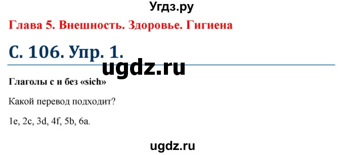 ГДЗ (Решебник к учебнику Wunderkinder) по немецкому языку 6 класс Радченко О.А. / страница / 106