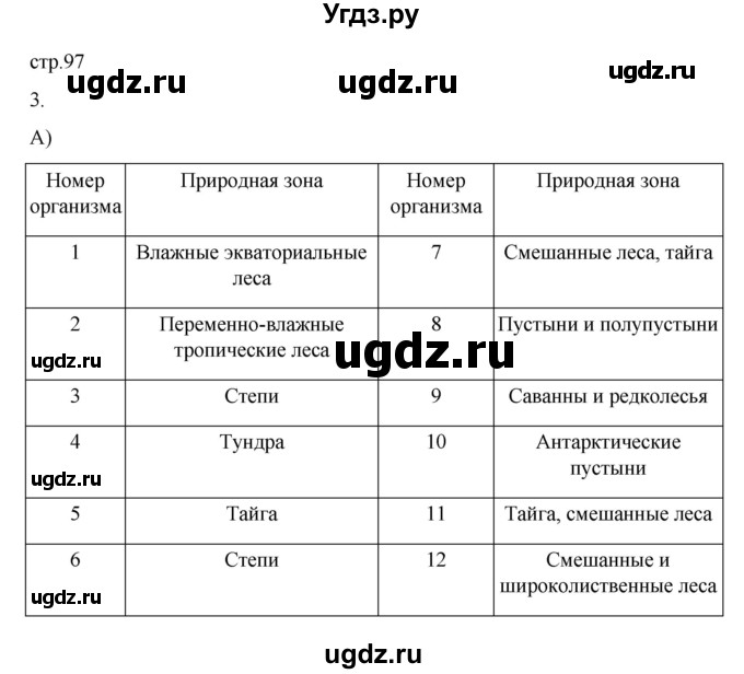 ГДЗ (Решебник) по биологии 5 класс (рабочая тетрадь) В.В. Пасечник / страница / 97