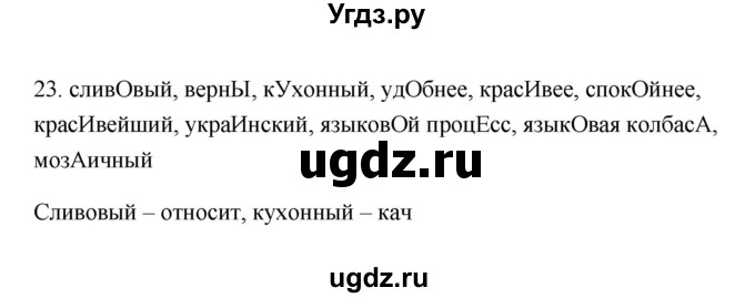 ГДЗ (Решебник) по русскому языку 6 класс (Рабочая тетрадь) М. А. Бондаренко / часть 2. упражнение / 23