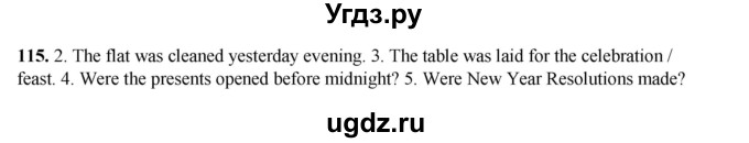 ГДЗ (Решебник) по английскому языку 8 класс (тетрадь для повторения и закрепления) Котлярова М.Б. / упражнение / 115