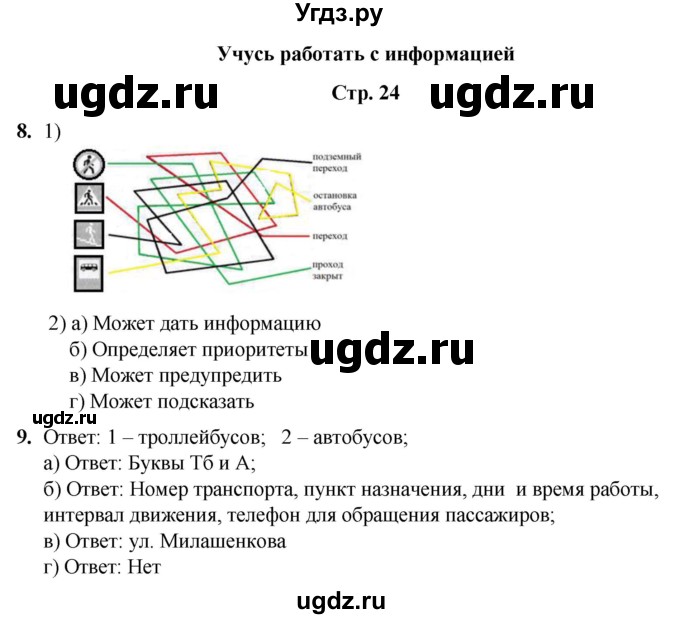 ГДЗ (Решебник) по информатике 3 класс (рабочая тетрадь Юным умникам и умницам) Холодова О.А. / часть 2. страница / 24