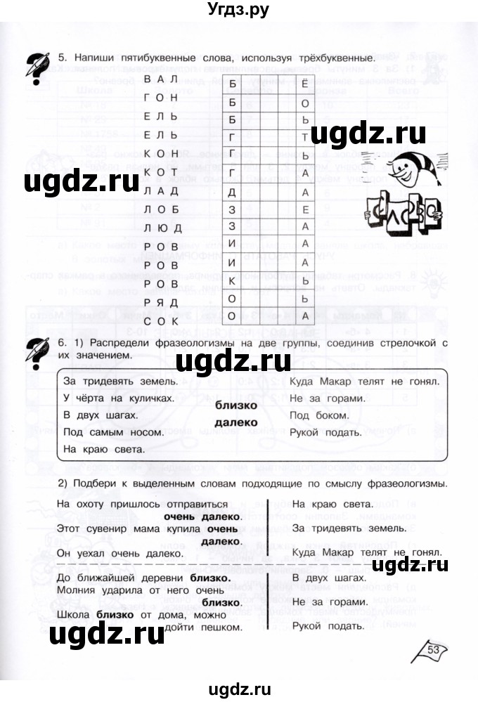 ГДЗ (Тетрадь) по информатике 4 класс (рабочая тетрадь Юным умникам и умницам) Холодова О.А. / часть 1. страница / 53