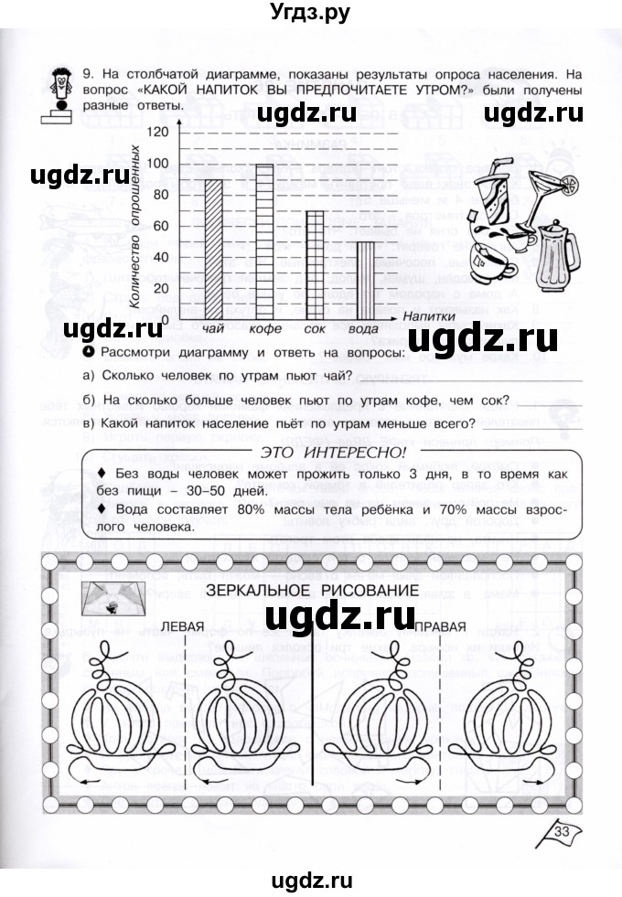 ГДЗ (Тетрадь) по информатике 4 класс (рабочая тетрадь Юным умникам и умницам) Холодова О.А. / часть 2. страница / 33