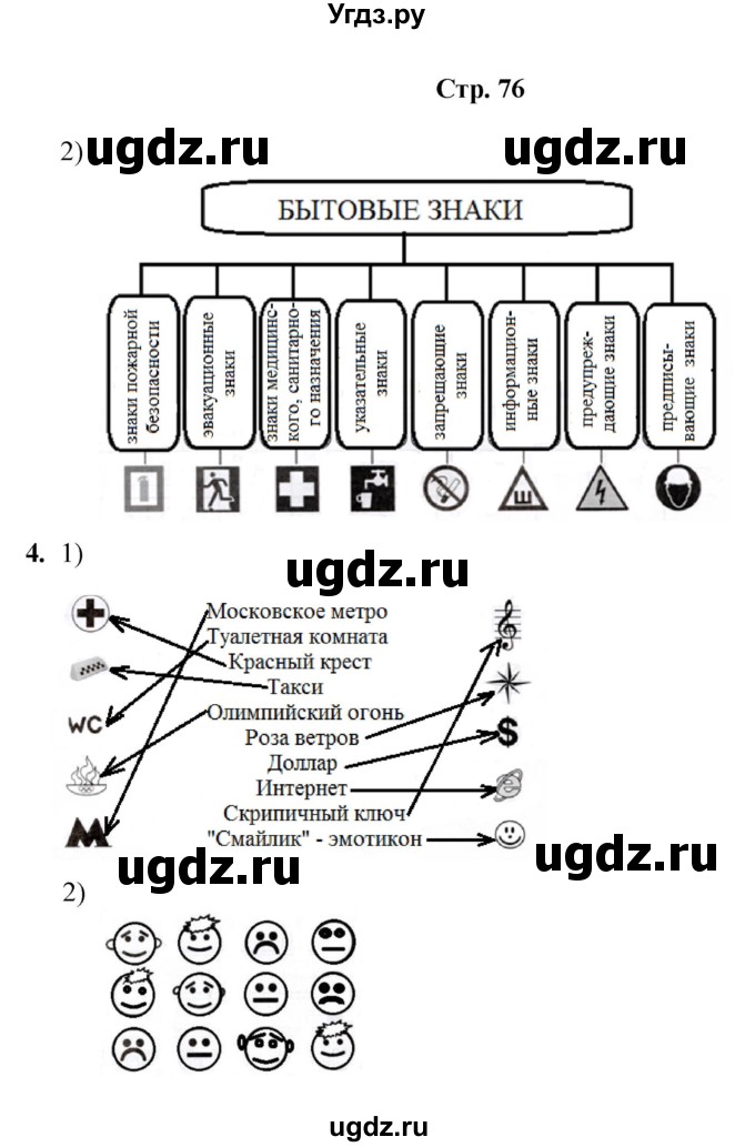 ГДЗ (Решебник) по информатике 4 класс (рабочая тетрадь Юным умникам и умницам) Холодова О.А. / часть 2. страница / 76