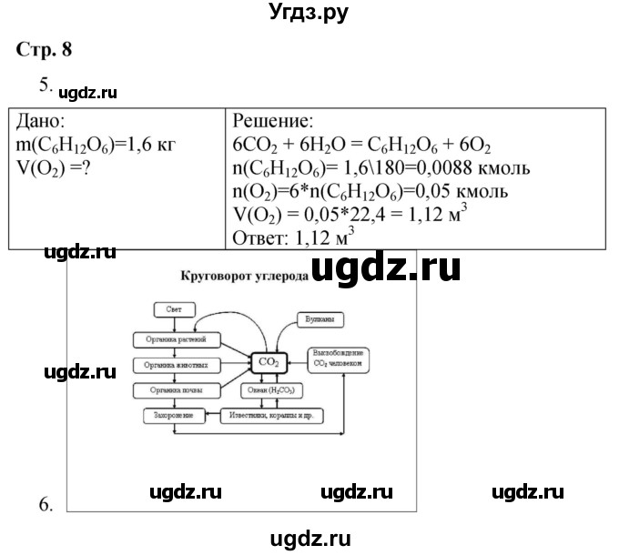 ГДЗ (Решебник) по химии 10 класс (рабочая тетрадь) Габриелян О.С. / страница / 8