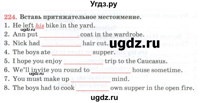 ГДЗ (Тетрадь) по английскому языку 11 класс (тетрадь для повторения и закрепления) Котлярова М.Б. / упражнение / 224