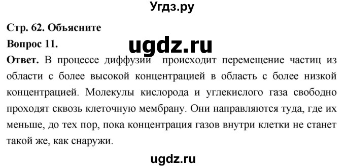 ГДЗ (Решебник) по биологии 8 класс Суматохин С.В. / часть 1 / §12 / объясните / 11