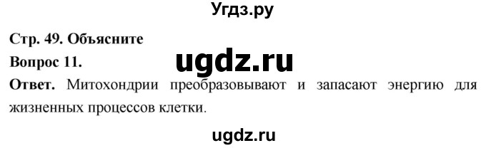 ГДЗ (Решебник) по биологии 8 класс Суматохин С.В. / часть 1 / §9 / объясните / 11