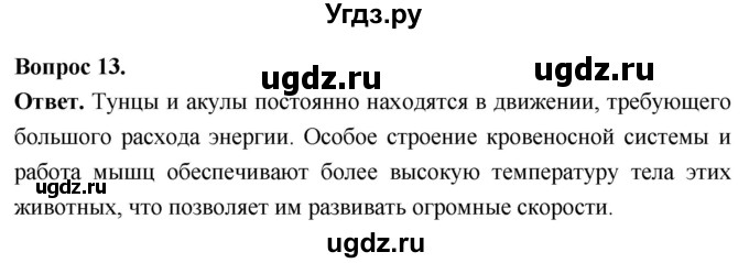 ГДЗ (Решебник) по биологии 8 класс Суматохин С.В. / часть 2 / §5 / объясните / 13