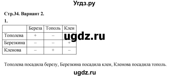 ГДЗ (Решебник) по информатике 6 класс (самостоятельные и контрольные работы) Босова Л.Л. / КР. информационное моделирование / вариант 2 / 1
