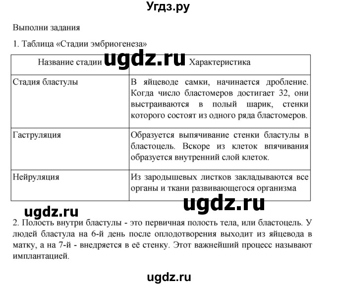 ГДЗ (Решебник) по биологии 10 класс Агафонова И.Б. / §22 / 95(продолжение 2)