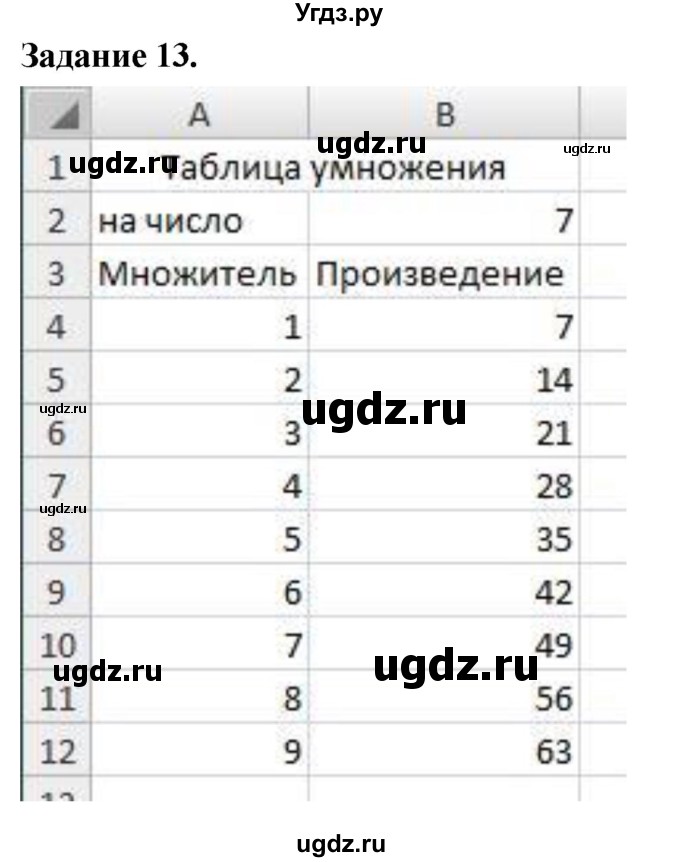 ГДЗ (Решебник) по информатике 7 класс (компьютерный практикум) Босова Л.Л. / работа 26 / 13