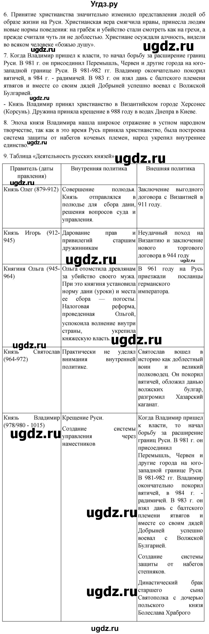 ГДЗ (Решебник) по истории 6 класс Мединский В.Р. / страница / 41(продолжение 2)