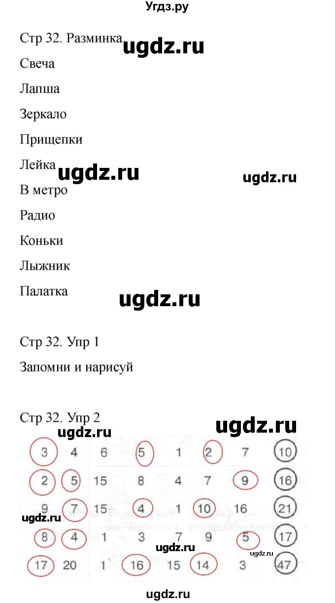 ГДЗ (Решебник) по информатике 2 класс (рабочая тетрадь Юным умникам и умницам) Холодова О.А. / часть 2. страница / 32