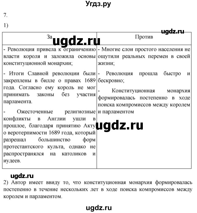 ГДЗ (Решебник) по истории 7 класс (рабочая тетрадь) Ведюшкин В.А. / §12 / 7