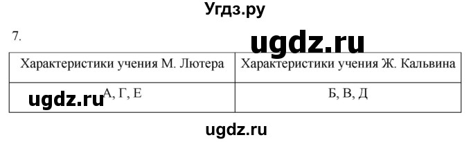 ГДЗ (Решебник) по истории 7 класс (рабочая тетрадь) Ведюшкин В.А. / §6 / 7