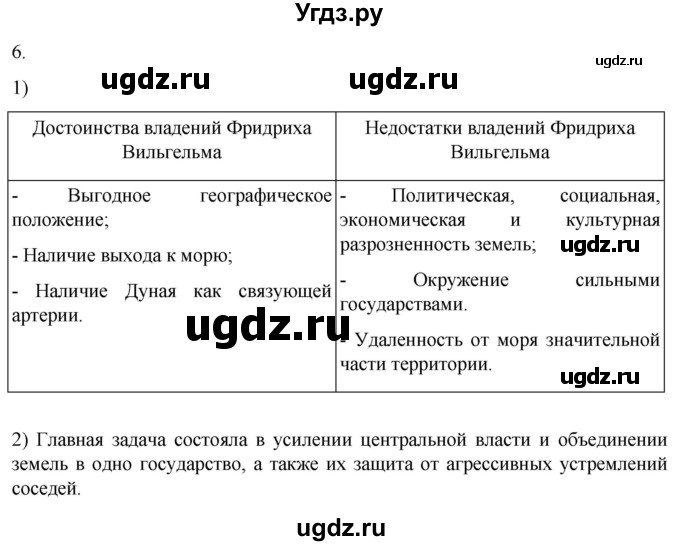 ГДЗ (Решебник) по истории 7 класс (рабочая тетрадь) Ведюшкин В.А. / §7 / 6