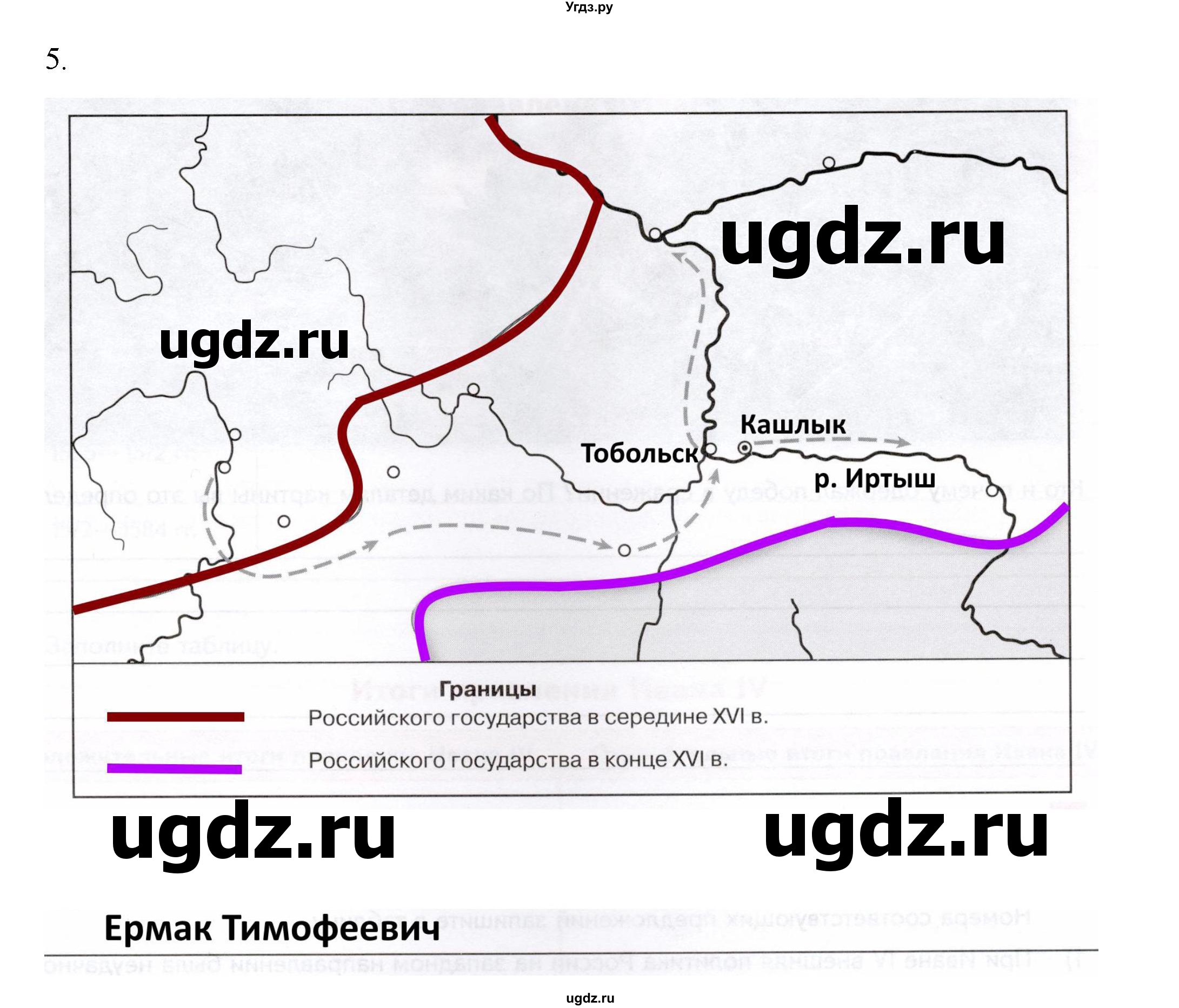 ГДЗ (Решебник) по истории 7 класс (рабочая тетрадь) Пазин Р.В. / глава I / §14-15 / 5
