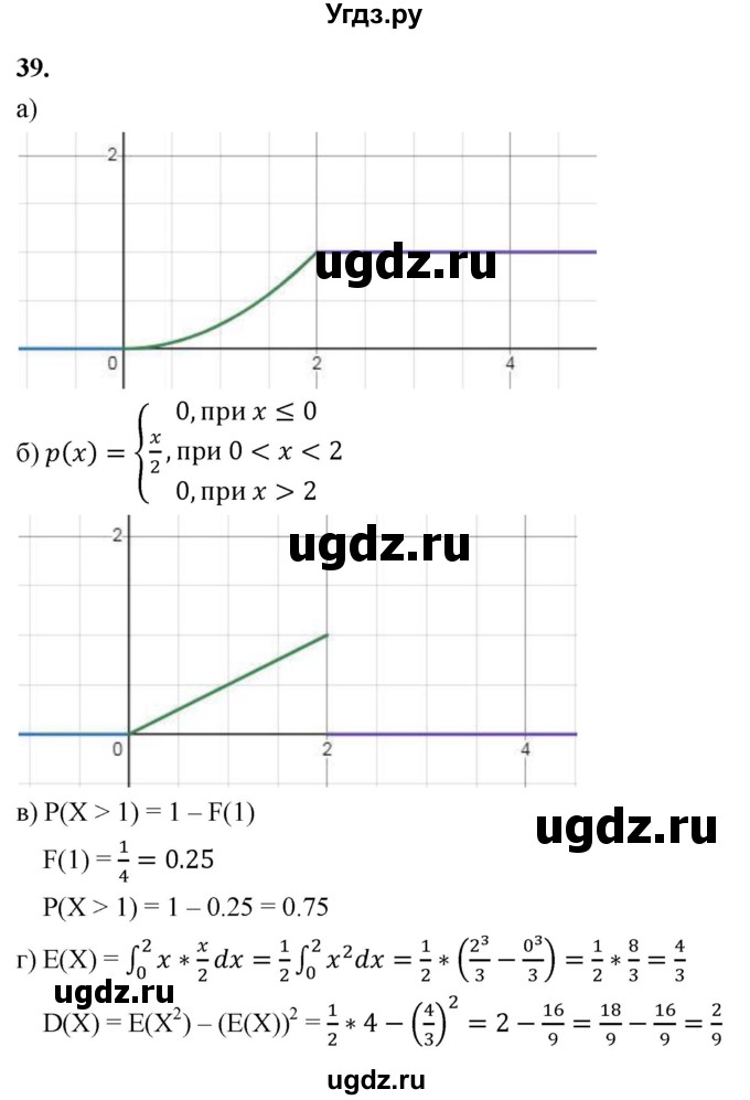 ГДЗ (Решебник) по математике 11 класс Бунимович Е.А. / §7 / упражнение / 39