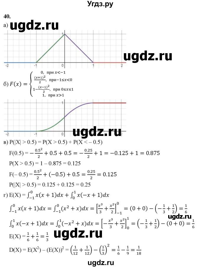 ГДЗ (Решебник) по математике 11 класс Бунимович Е.А. / §7 / упражнение / 40