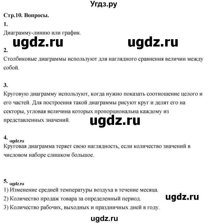 ГДЗ (Решебник) по математике 10 класс Бунимович Е.А. / §1 / вопросы / стр. 10