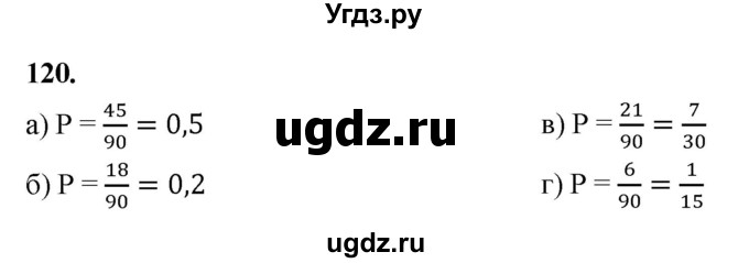 ГДЗ (Решебник) по математике 10 класс Бунимович Е.А. / §6 / упражнение / 120