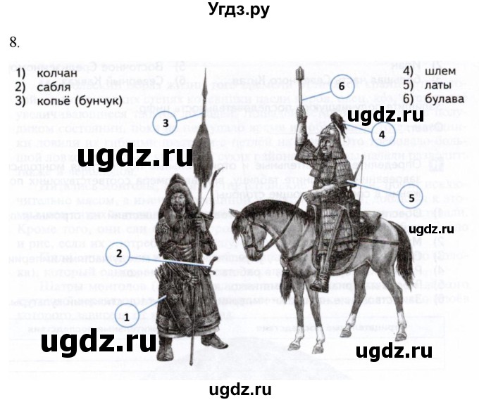 ГДЗ (Решебник) по истории 6 класс (рабочая тетрадь) Абрамов А.В. / §15 / 8