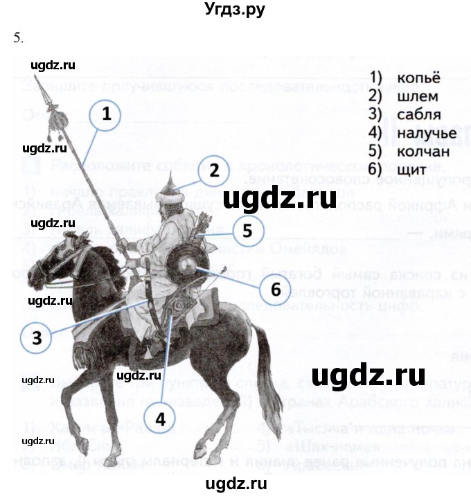 ГДЗ (Решебник) по истории 6 класс (рабочая тетрадь) Абрамов А.В. / итоги главы II / 5