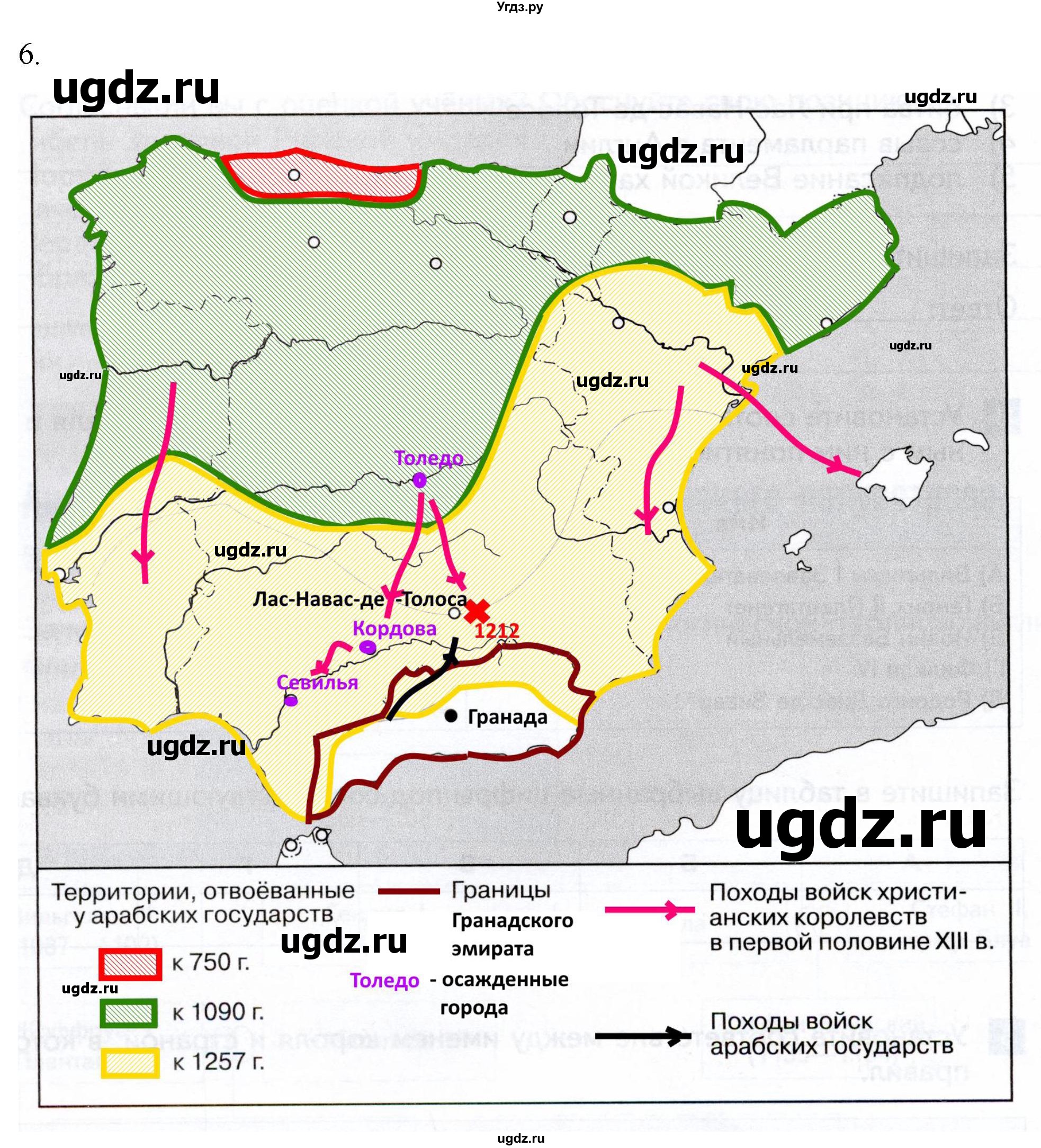 ГДЗ (Решебник) по истории 6 класс (рабочая тетрадь) Абрамов А.В. / §11-12 / 6